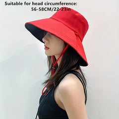 Reversible Bucket Hat UV Protection Travel Beach Hats