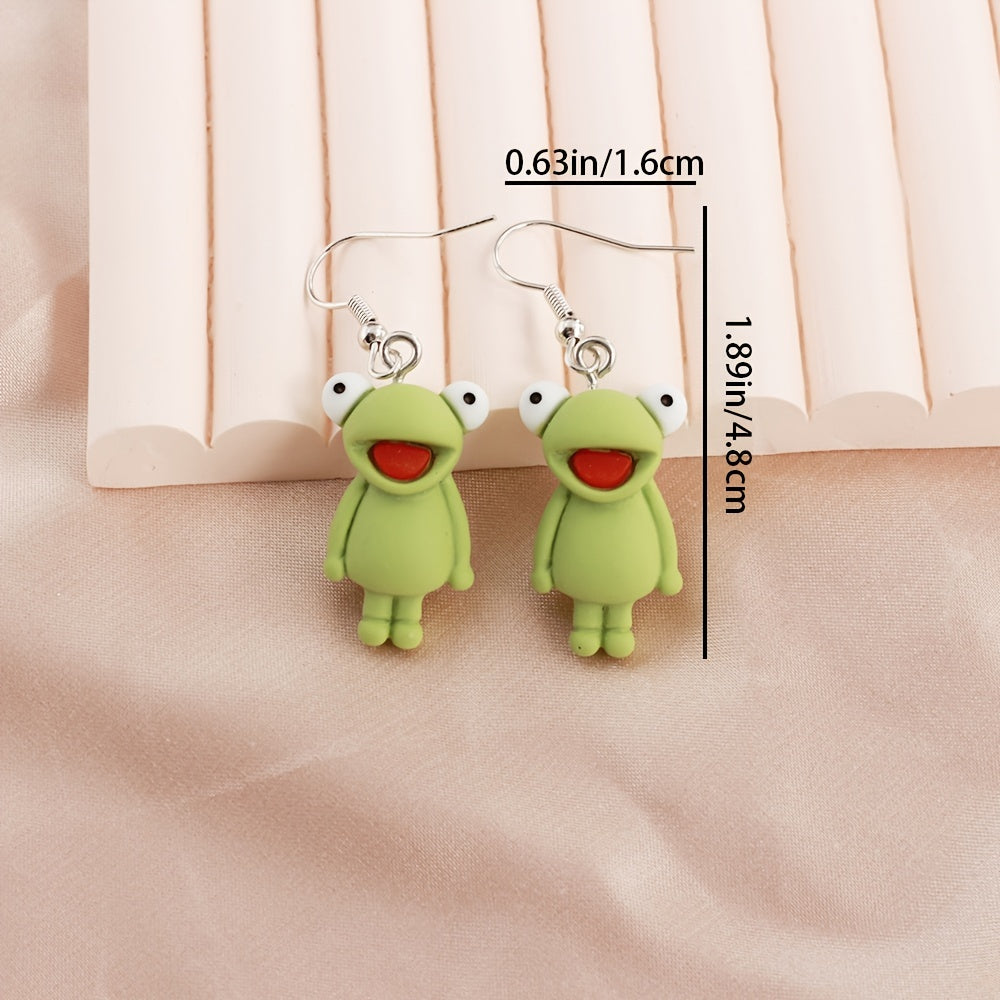 Cute Frog Drop Earrings