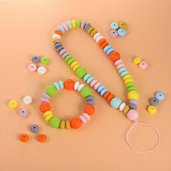20pcs Mixed Bead Shape Silicone Beads Kit 10 Colors Spacer Beads for DIY Crafts