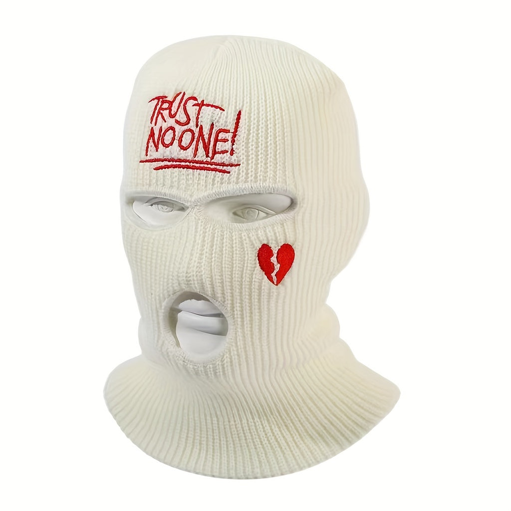 Unisex Thermal 3 Hole Winter Knitted Mask Full Face Covering Outdoor Sports Cycl