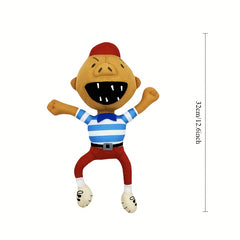 Naughty Boy Plush Toy Stuffed Animal Doll with Cheerful Smile & Red Shirt