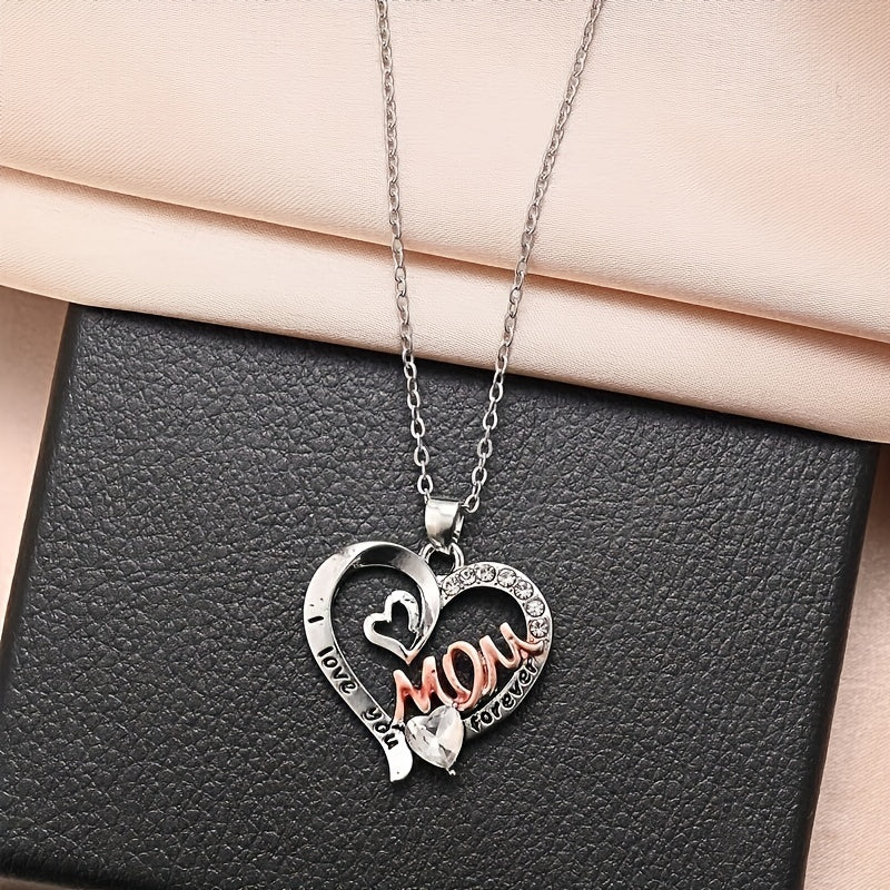 Heart Shape Mom Double Love Necklaces Men Jewelry