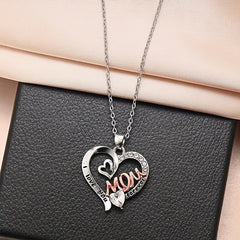 Heart Shape Mom Double Love Necklaces Men Jewelry