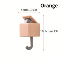 Creative Cat Hook Seamless Wall Decoration