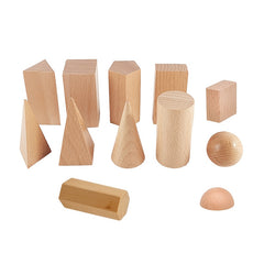 Kids' Geometric Toy Math Teaching Tools Shape Blocks Wooden Building Blocks