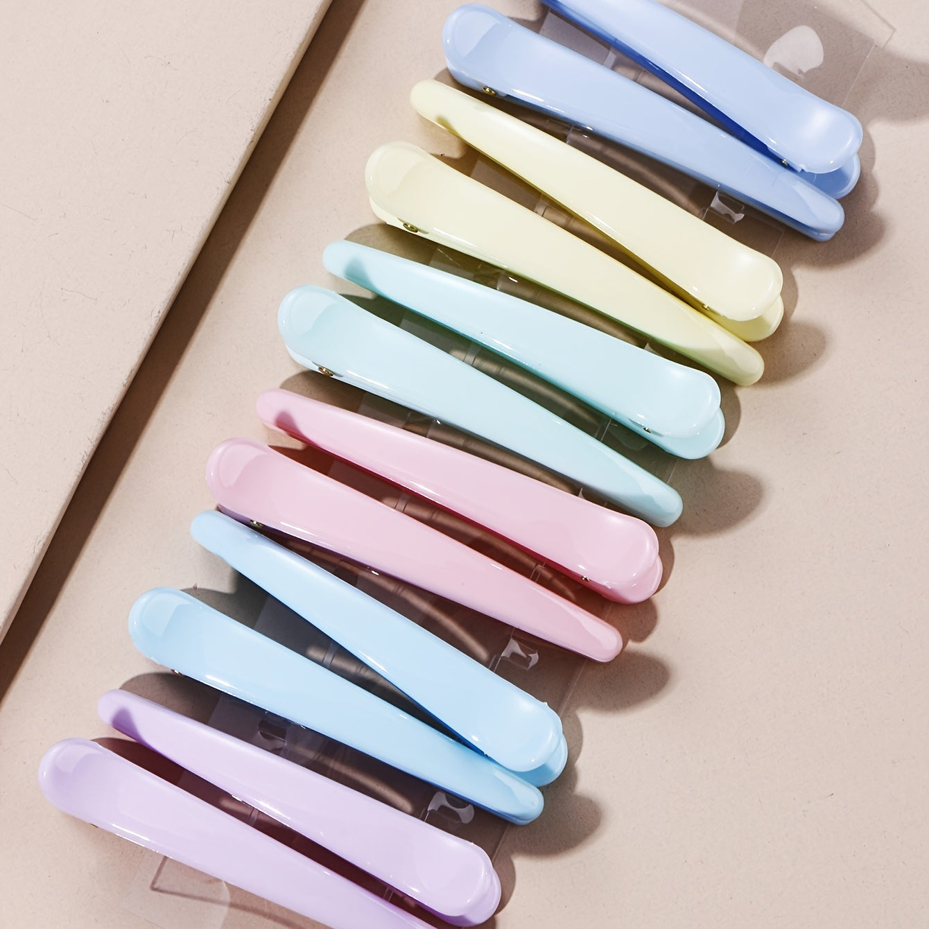12pcs Plastic Hair Clips Candy Strong Hold Grip Hair Jaw Clip For Thick Hair