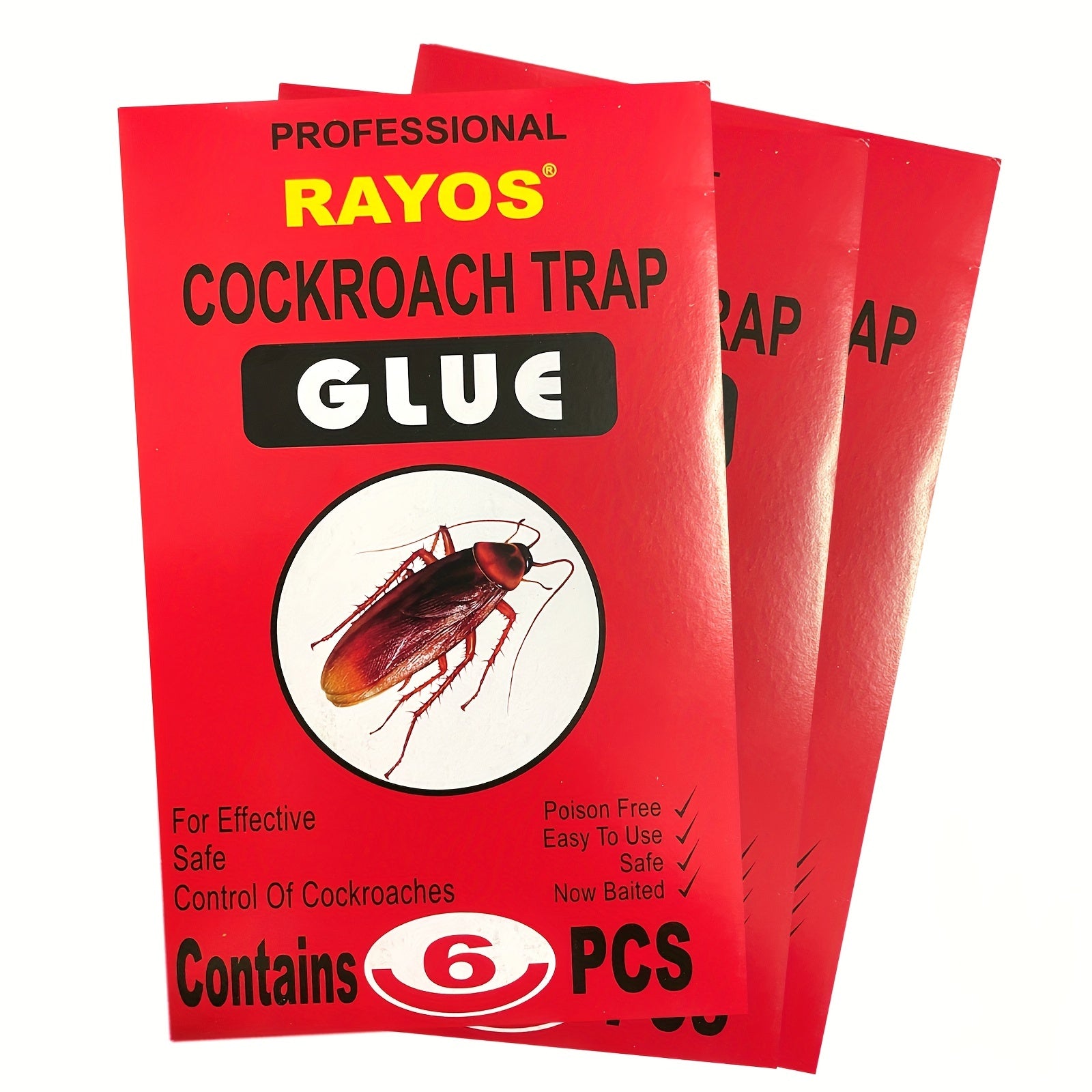 6pcs Cockroach Sticker Trap Sticky Cockroach Board Indoor And Outdoor Insect Tra