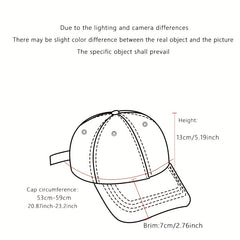 Label Patch Baseball Cap Solid Adjustable Couple Dad Hats Unisex Sports Sun Hats