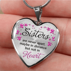 Peach Heart Necklace Your Love Will Not Stop Women Jewelry