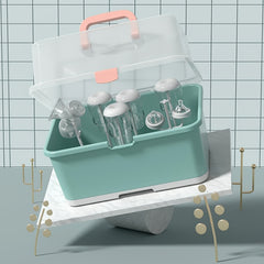 Portable Baby Bottle Drain Box Drying Rack Dustproof Box
