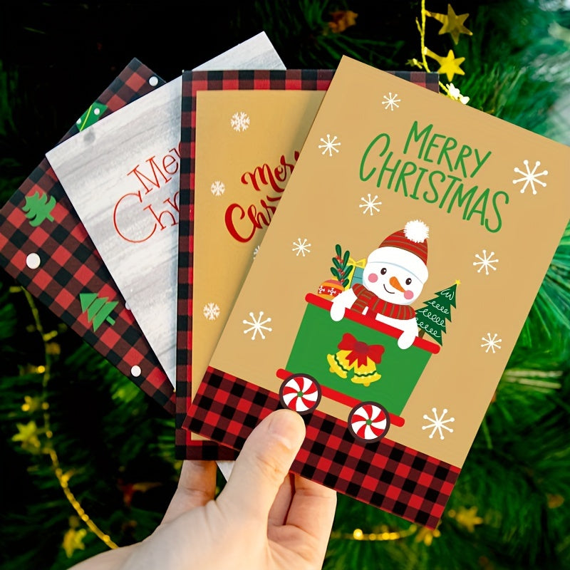 6 Sets Christmas Greeting Cards with Envelopes and Stickers