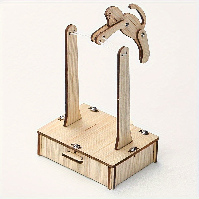 DIY Wooden Monkey Horizontal Bar Flip Toy Material Kit