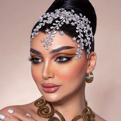 Bridal Hair Comb Rhinestones Pearls Floral Wedding Headpiece Bride