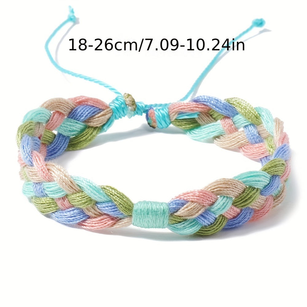 Gradient Braided Friendship Bracelet Summer Beach Ornament