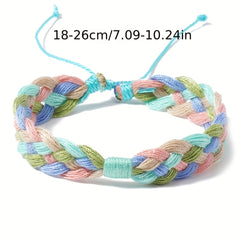 Gradient Braided Friendship Bracelet Summer Beach Ornament