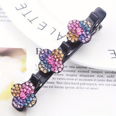 4 Leaf Clover Duckbill Clip Rhinestone Hair Clip for Women