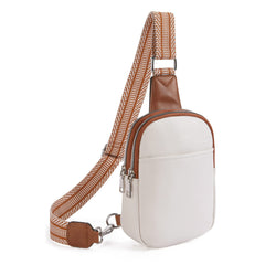 Retro Style PU Leather Sling Bag Crossbody Chest Mobile Phone Bag