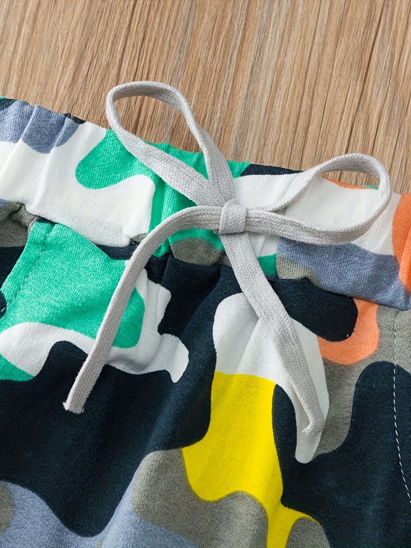 Baby Boys Camo Drawstring Casual Pants