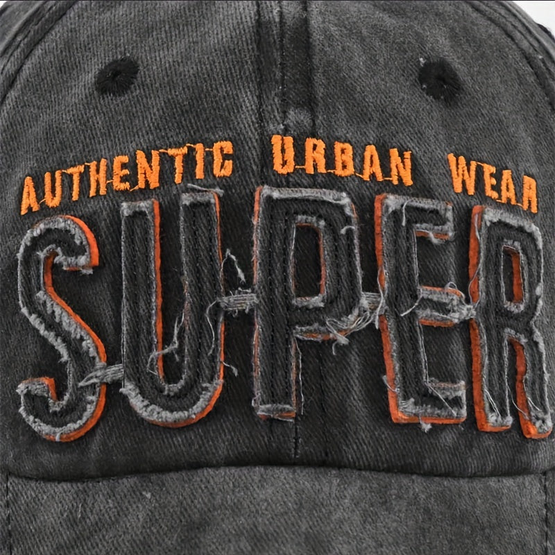 Retro Patch Embroidery Baseball Cap with 3D Embroidery