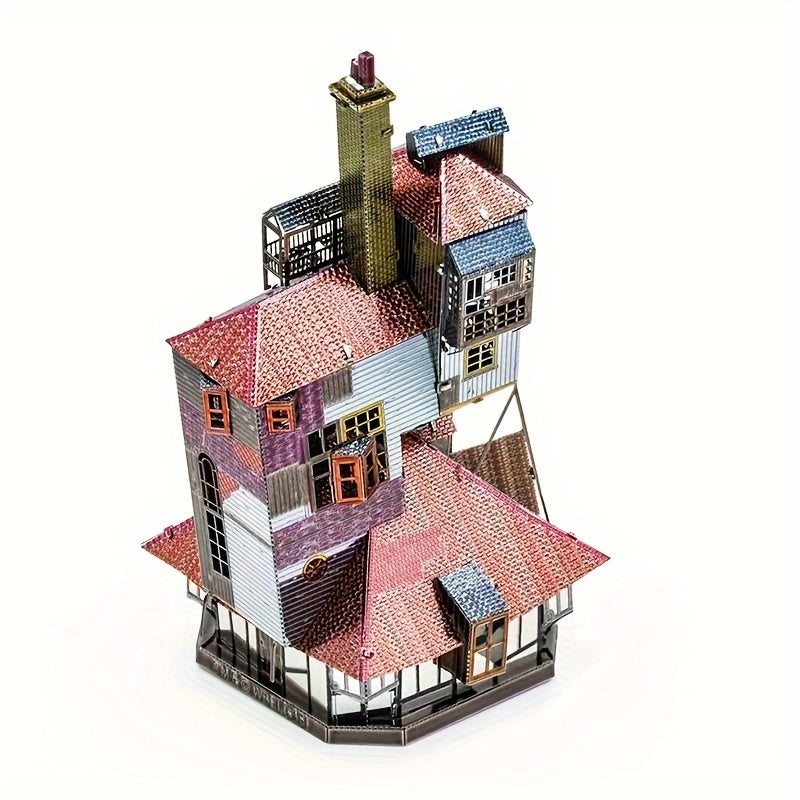 3D Metal Puzzle House Model Stainless Steel Assembled