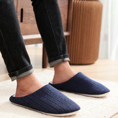 Men's Cozy Fuzzy Slides Soft Slippers Plush Comfy Non-slip Home Shoes