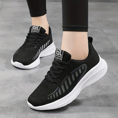 Women's Lace up Mesh Athletic Running Shoes Breathable Anti slip Casual Sneakers