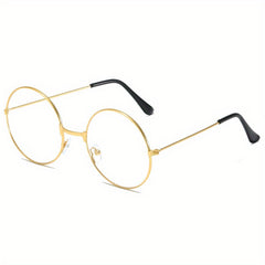 Men's Retro Round Frame Anti Light Glasses Reading Glasses