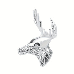 Men's Christmas Deer Head Brooch Pin Copper Metal Corsage