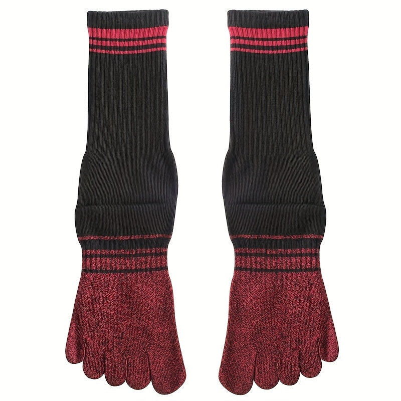 4pcs Cotton Five Finger Crew Socks for Men Women Sports