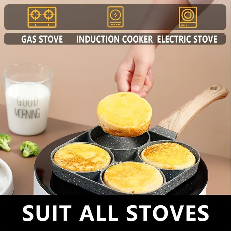 1pc Four hole Fried Egg Pot Non stick Fry Pan For Egg Burger Pan