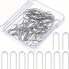 60pcs High Temp Wire Jump Ring U Hook Pendant Ceramic Trim Glass Fuse w/ Storage