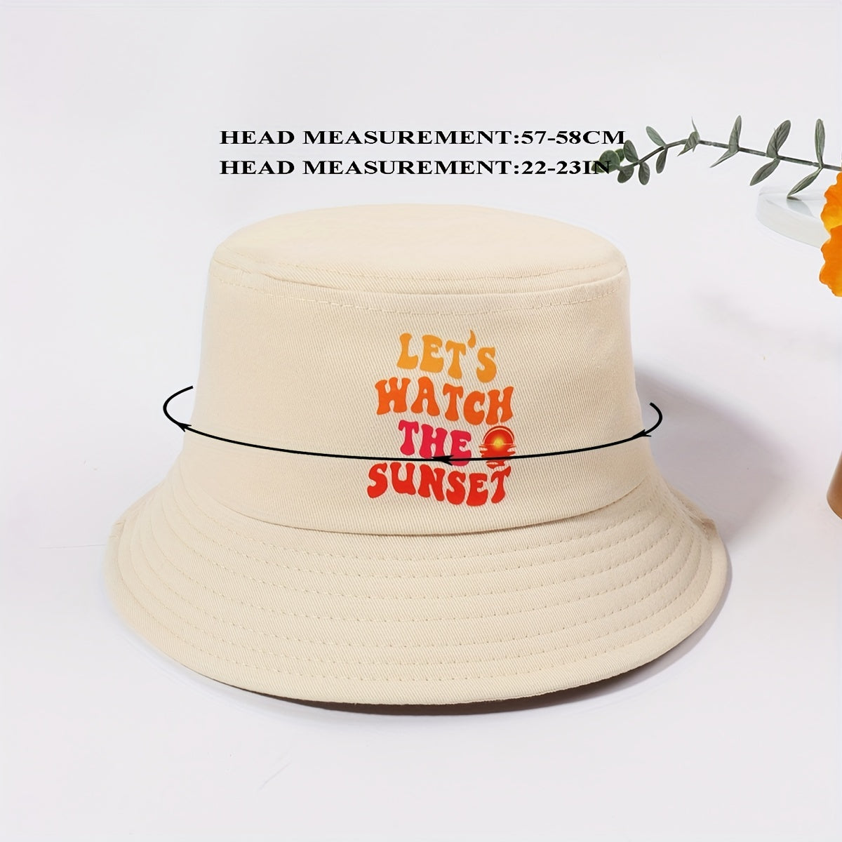 SUNSET Bucket Hat Khaki Sunscreen Basin Hat Cotton Travel Beach Hats Women