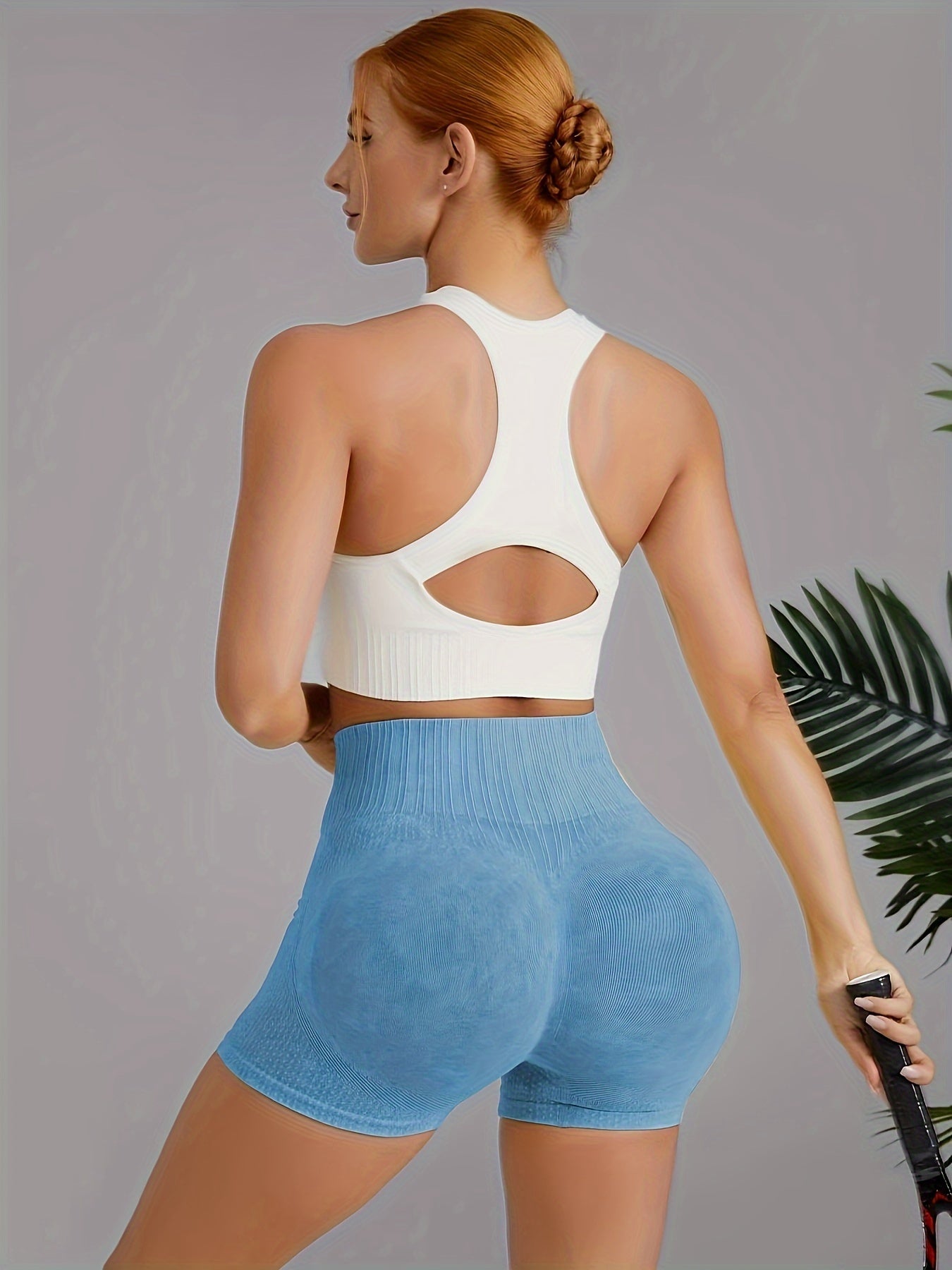 3pcs High Waist Tummy Control Quick Drying Yoga Shorts