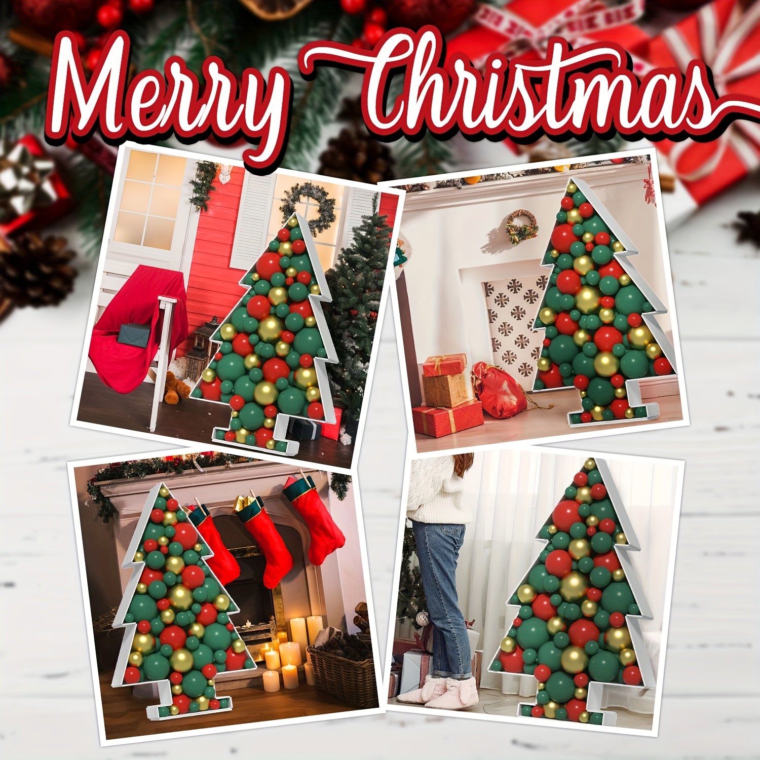 DIY Christmas Tree Decoration Balloon Holder Set