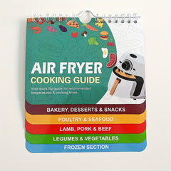 Air Fryer Cheat Sheet Magnets Cooking Guide Booklet + Chart Cookbooks