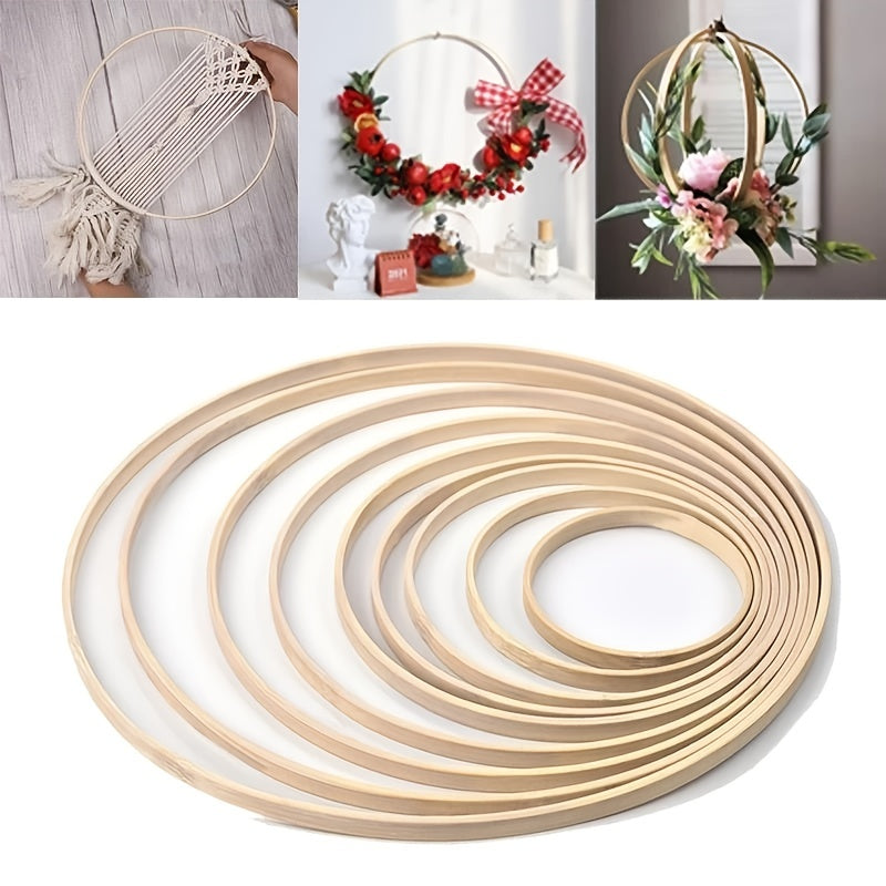 Wooden DIY Catcher Embroidery Hoop Craft Circle Ring Hanging Wedding Decor