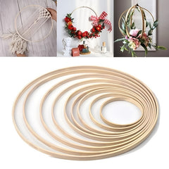 Wooden DIY Catcher Embroidery Hoop Craft Circle Ring Hanging Wedding Decor