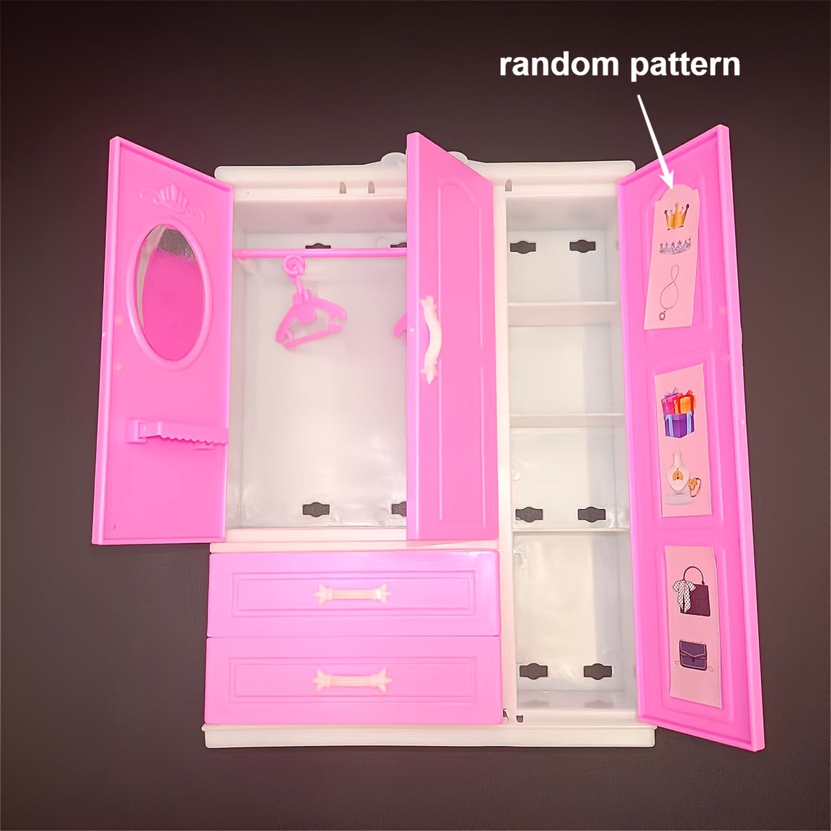 European Style Pink Wardrobe Scene Storage