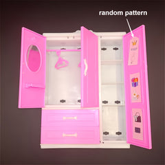 European Style Pink Wardrobe Scene Storage
