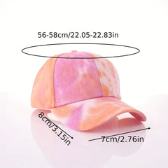 Tie Dye Ponytail Baseball Cap Mesh Trucker Hat Hip Hop Dad Hats Summer Sun Cap