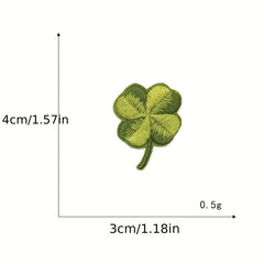 10pcs Clover Patches Iron On Heat Patches For Jackets Sew On Patches