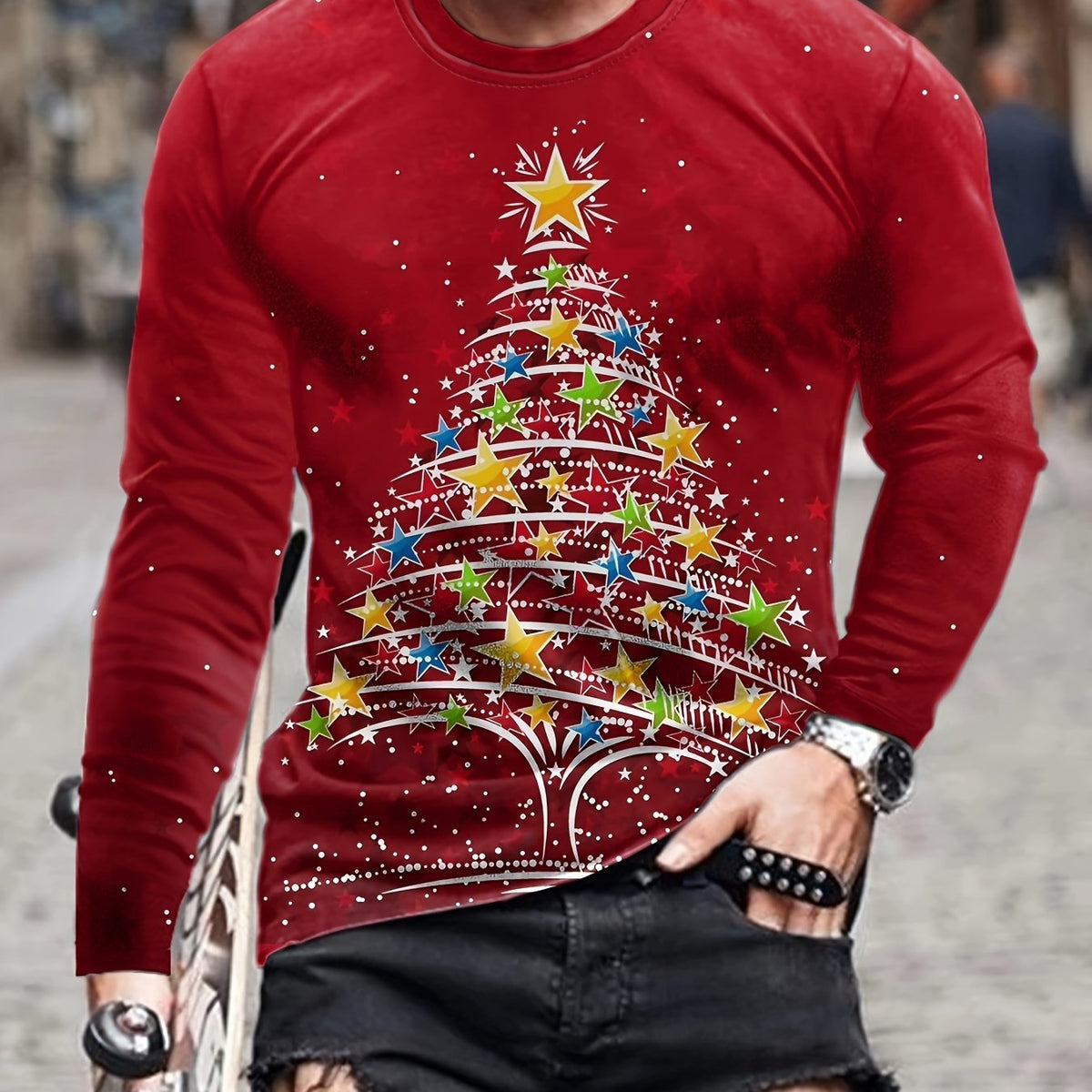 Christmas Tree Men's Long Sleeve Tee