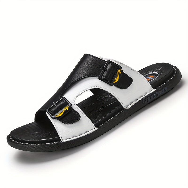 Men's Non Slip Sandals Wear resistant Comfy Slides Beach Shoes Summer