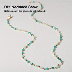 Boho Bead Chains for Necklace Choker DIY Green Beads