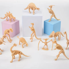 12pcs Dinosaur Skeleton Excavation Game Educational Toys