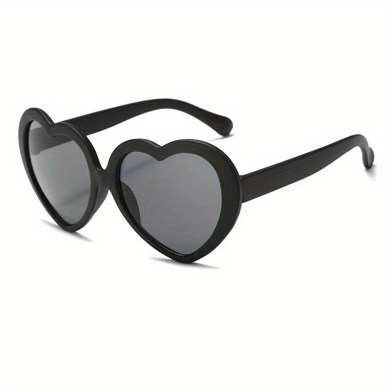 Girls Sweet Heart Shaped Frame Sunglasses UV Protection Sunshade Summer