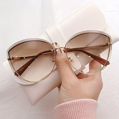 Oversized Cat Eye Sunglasses Gradient Lens UV400