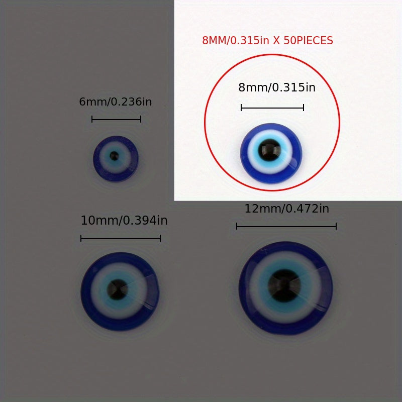 50pcs Resin Eye Of The Devil Beads for DIY Jewelry Making