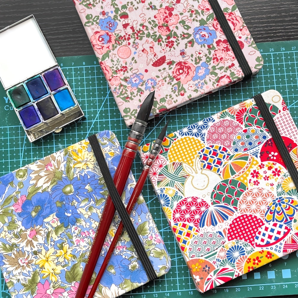 Watercolor Book Travel Sketch Palm Book Fabric Cover Painting Book
