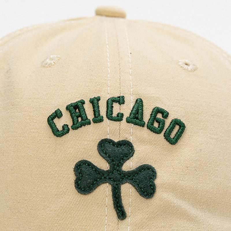 Clover Peaked Cap Soft Top Baseball Cap Couple Hat